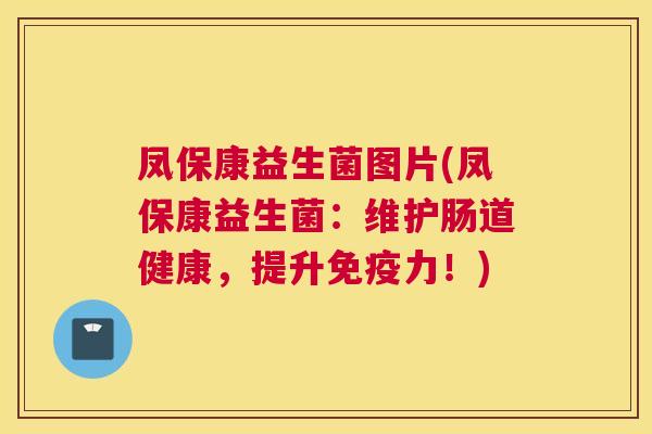 凤保康益生菌图片(凤保康益生菌：维护肠道健康，提升免疫力！)
