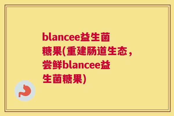 blancee益生菌糖果(重建肠道生态，尝鲜blancee益生菌糖果)