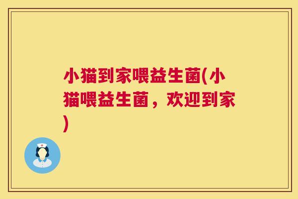 小猫到家喂益生菌(小猫喂益生菌，欢迎到家)
