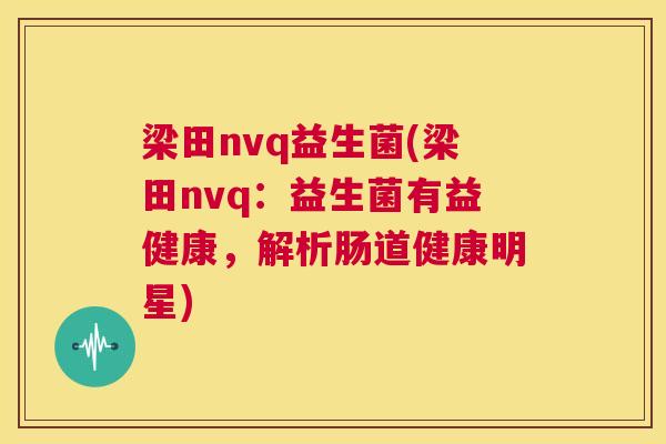 梁田nvq益生菌(梁田nvq：益生菌有益健康，解析肠道健康明星)