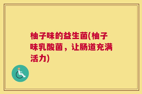 柚子味的益生菌(柚子味乳酸菌，让肠道充满活力)