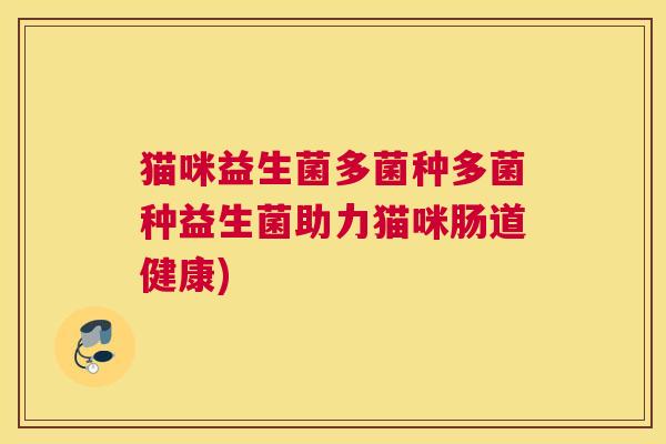 猫咪益生菌多菌种多菌种益生菌助力猫咪肠道健康)