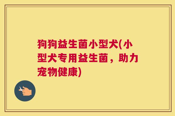 狗狗益生菌小型犬(小型犬专用益生菌，助力宠物健康)