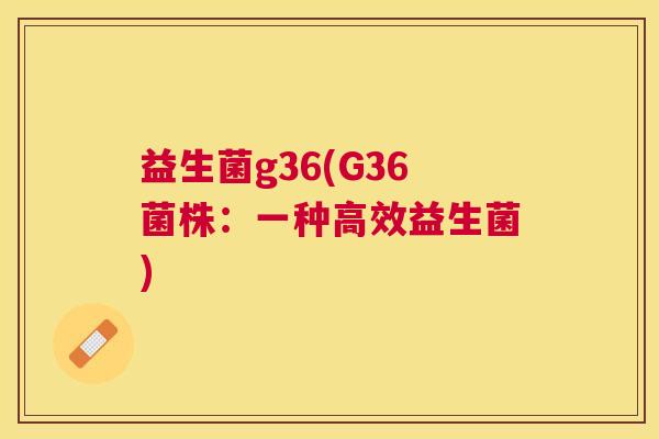 益生菌g36(G36菌株：一种高效益生菌)