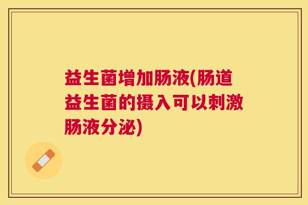 益生菌增加肠液(肠道益生菌的摄入可以刺激肠液分泌)