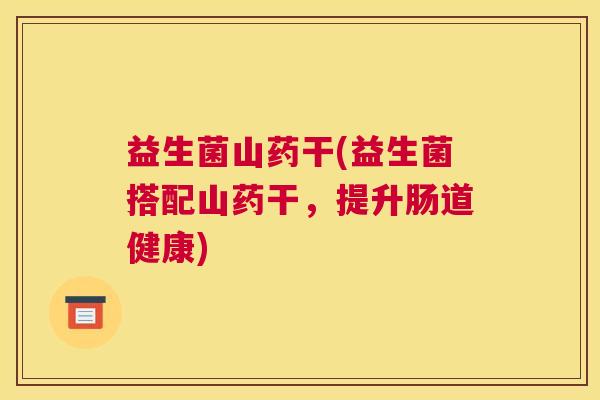 益生菌山药干(益生菌搭配山药干，提升肠道健康)