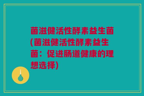 菌滋健活性酵素益生菌(菌滋健活性酵素益生菌：促进肠道健康的理想选择)