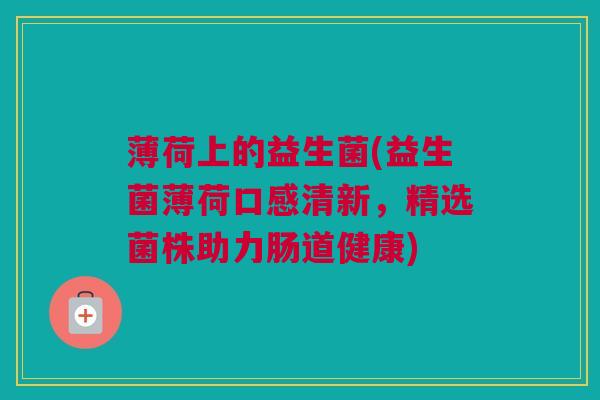 薄荷上的益生菌(益生菌薄荷口感清新，精选菌株助力肠道健康)