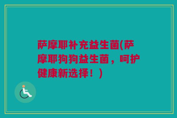 萨摩耶补充益生菌(萨摩耶狗狗益生菌，呵护健康新选择！)