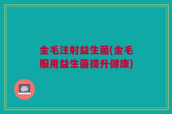 金毛注射益生菌(金毛服用益生菌提升健康)