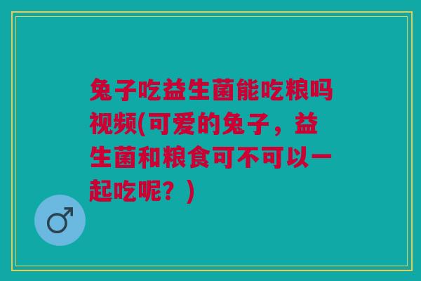 兔子吃益生菌能吃粮吗视频(可爱的兔子，益生菌和粮食可不可以一起吃呢？)