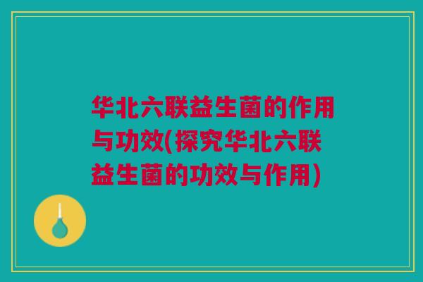华北六联益生菌的作用与功效(探究华北六联益生菌的功效与作用)