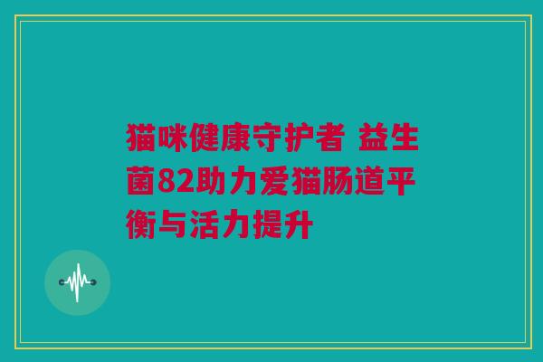 猫咪健康守护者 益生菌82助力爱猫肠道平衡与活力提升