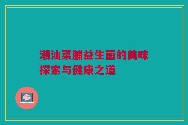 潮汕菜脯益生菌的美味探索与健康之道