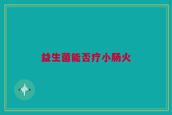 益生菌能否疗小肠火