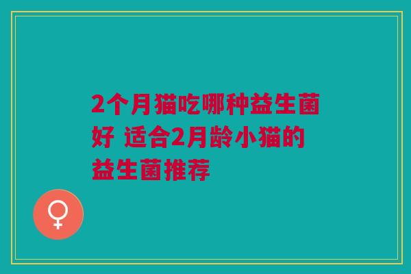 2个月猫吃哪种益生菌好 适合2月龄小猫的益生菌推荐