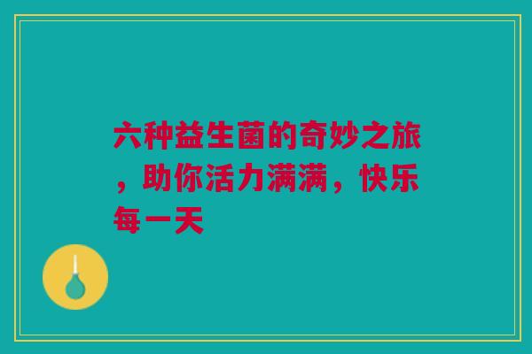 六种益生菌的奇妙之旅，助你活力满满，快乐每一天
