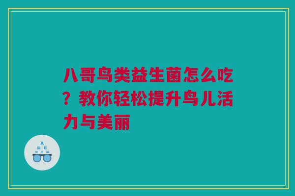 八哥鸟类益生菌怎么吃？教你轻松提升鸟儿活力与美丽