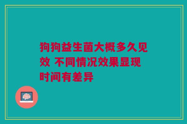 狗狗益生菌大概多久见效 不同情况效果显现时间有差异