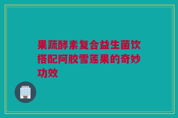 果蔬酵素复合益生菌饮搭配阿胶雪莲果的奇妙功效
