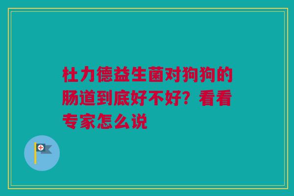杜力德益生菌对狗狗的肠道到底好不好？看看专家怎么说