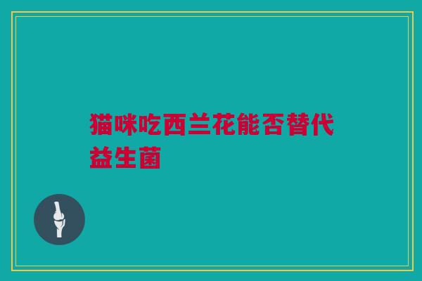 猫咪吃西兰花能否替代益生菌