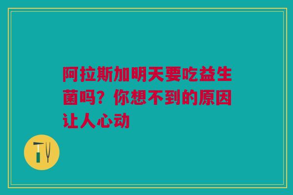 阿拉斯加明天要吃益生菌吗？你想不到的原因让人心动